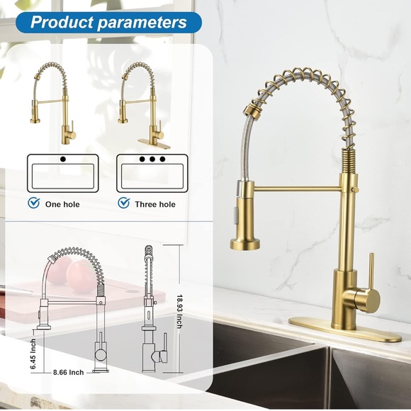 brand new gold kitchen faucet - Picture 2 of 9